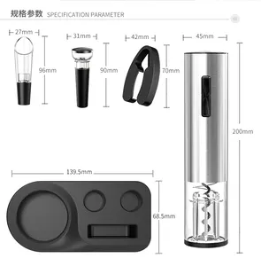 Electric Bottle Opener New Style Rechargeable Automatic Wine Bottle Opener Stainless Steel Electric Wine Opener Set