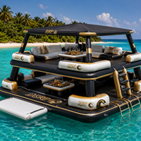 Plateforme flottante gonflable résistante aux vagues pour les zones côtières, pour le repos et les divertissements aquatiques en plein air