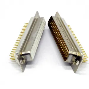 dsub supplier solid core gold-plated 62pin male and female car pin in-line d-sub connector