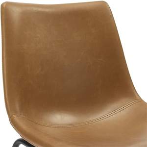 Chaises de salle à manger Modern Leisure <span class=keywords><strong>Masters</strong></span> Chaises de salle à manger modernes de luxe en métal pour l'extérieur Whisky Brown Leather Kitcheck Bar avec pied en acier - Product Image 5