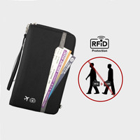 Dompet Paspor Anti RFID Grosir, Organizer Dokumen Perjalanan Multifungsi, Dompet Kartu Tiket Tahan Air Portabel