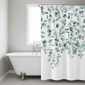 Cortina de Ducha de Tela Cali 120x200 cm con Estampado de Eucalipto, Decoración para Baño - Product Image 3