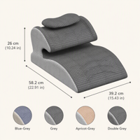 Coussin de soutien multifonctionnel pour le cou et le dos en position couchée, en mousse à mémoire de forme respirante en forme de U, pour la lecture et l'utilisation de téléphone portable