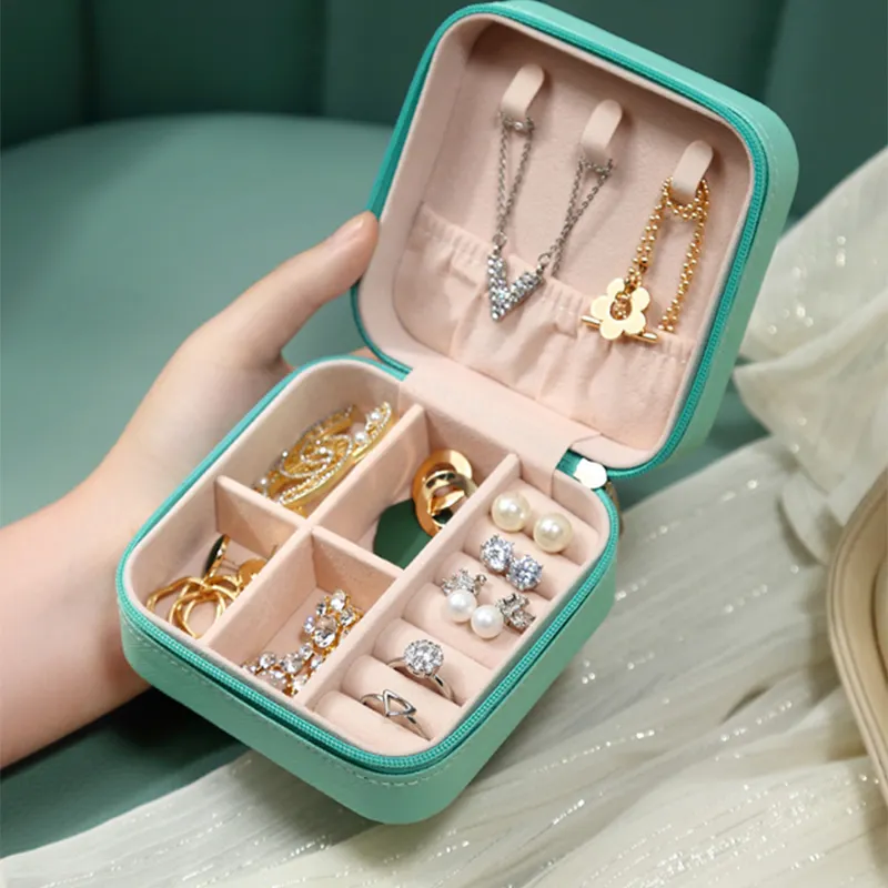 La migliore vendita di gioielli con scatola portagioie da viaggio portabagagli orecchini portaoggetti per collana porta gioielli