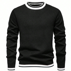 <span class=keywords><strong>Jersey</strong></span> de <span class=keywords><strong>hombre</strong></span> ligero <span class=keywords><strong>redondo</strong></span> <span class=keywords><strong>cuello</strong></span> <span class=keywords><strong>redondo</strong></span> suéter de gran tamaño pesado grueso tejido de punto Material de manga larga Formal hombres suéter camisas - Product Image 4