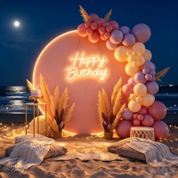 Panneau lumineux néon Joyeux Anniversaire, alimenté par USB, à intensité réglable, pour fête d'anniversaire