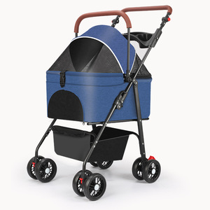 Poussette de luxe à 4 roues pour <span class=keywords><strong>chiot</strong></span>, amortissante, pour les promenades en <span class=keywords><strong>parc</strong></span> et l'exercice, poussette professionnelle pour animaux - Product Image 1