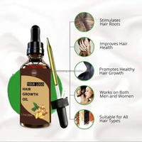 Semprotan Perawatan Rambut Minyak Jahe Argan Herbal Organik 100% Alami - Pertumbuhan Rambut Cepat Anti-Rontok Formula 2-IN-1 yang Menutrisi