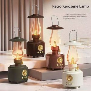 Lampe à pétrole transfrontalière pour haut-parleur, lumière de camping portable d'extérieur, lampe d'ambiance sonore effet flamme, 1000-2000mAh - Product Image 1