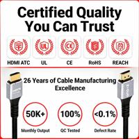 Professional HDMI 2.1 8K Ultra High Speed Cable 48Gbps HDR EARC Gaming HDMI Cable Manufacturer OEM ODM