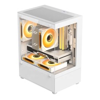 JNP Vente en gros M-atx Mini-itx Usb3.0 Verre transparent Alimentation de jeu Système de refroidissement de l'eau Ventilateur Étui de jeu