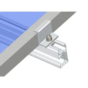 Abrazadera interior solar de aluminio anodizado negro fijaciones de paneles solares sistema de montaje solar PV