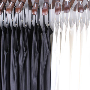 Real Zhen Silk Slip Dress Robe à boucle réglable Jupe de base mi-longue pour femme <span class=keywords><strong>Jupon</strong></span> Chemise de nuit - Product Image 3