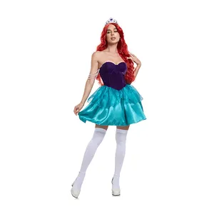 Sea-maid Princess Dress Ariel Costume Sexy Halloween Party Cosplay Birthday Dress