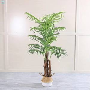 Palmiers artificiels en plastique, résistants à l'eau, écologiques, personnalisés, avec feuillage réaliste, en pot, pour café et bureau - Product Image 6