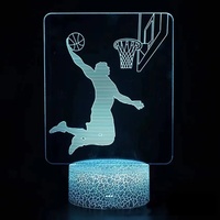Lampe d'illusion optique 3D en forme de basket-ball