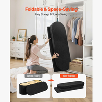 Chengjun Promotion Exceptionnelle : Pouf de Rangement Pliant en Velours Teddy, Grand Format 110*38*38cm, pour 3 Personnes, Idéal Salon