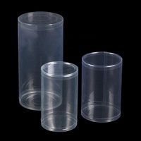 Tubes d'emballage en plastique recyclables, transparents, pour jouets, emballage cadeau, boîte cylindrique en plastique transparent