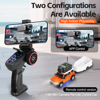 Voiture télécommandée Wltoys 2.4G avec mini caméra Wifi 6405-C 6406-C, échelle 1/64, FPV, contrôle à distance par application, rechargeable, sans fil, jouet de drift, cadeau