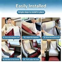 Housse de siège jetable en gros, coussin d'isolation portable pour voyage longue distance, protection hygiénique des sièges des transports publics