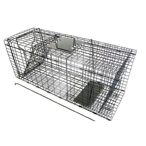 Trappola Pieghevole Riutilizzabile per Animali Vivi, Gabbia per Cattura e Rilascio Umano in Filo d'Acciaio Zincato per Ratti, Scoiattoli, Procioni HC2615L-F - Product Image 6