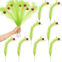 Ornement en peluche Grinch de Noël haut de gamme, poupée monstre vert pour la décoration du sommet de l'arbre de Noël et la décoration de la maison de Whoville