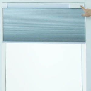 26mm màu đen nhựa dọc âm thanh bằng chứng Tính năng Nhà sản xuất của màn điện tổ ong rèm nhanh chóng không có cài đặt khoan - Product Image 4