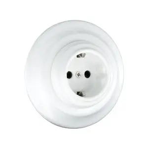 ceramic wall socket electronic plug EU French standard