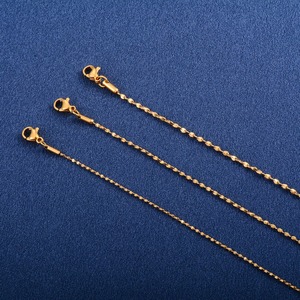 Collier fin en acier inoxydable pour femme, chaîne câble scintillante, plaqué or, accessoires de bijoux en métal pour le cou, ras-de-cou - Product Image 3