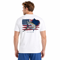 T-shirt de pêche patriotique personnalisé pour homme, 100 % coton léger, motif anniversaire USA, pour équipage de bateau, club, vente au détail