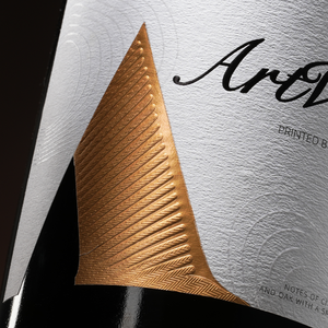 Etiquetas Metálicas Personalizadas para Vino - Etiquetas de Vino de Papel con Textura Rascable de Marca Privada, Diseños Adhesivos Aplicados a Máquina con Lámina Dorada - Product Image 3