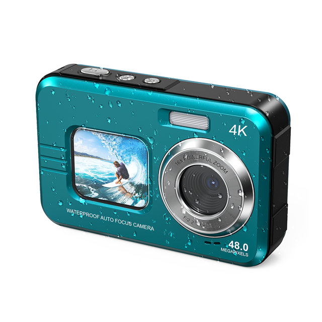 Mini 4K Waterproof Digital Dual Camera for Kids Sports Action & Underwater Photography for Diving Adventures