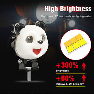 25W avant LED <span class=keywords><strong>moto</strong></span> lumières coloré tête <span class=keywords><strong>de</strong></span> panda conception 6000k couleur étanche <span class=keywords><strong>clignotant</strong></span> conduite projecteurs pour motos - Product Image 5