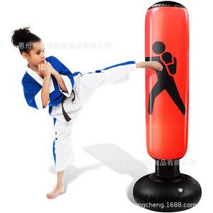 Inflatable Punching Bag 1.6M Free Standing PVC Kids Boxing Post For Fitness And Combat Training - Product Image 1