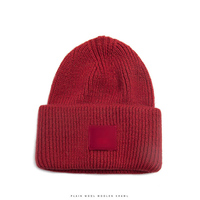 Gorro de Lana para Invierno, Gorro de Punto con Forro de Terciopelo, Impermeable, Grueso, para Otoño e Invierno