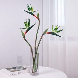 Fleur artificielle d'oiseau de paradis en plastique PU, fil métallique, haute simulation, branche unique, décoration intérieure, accessoires de photographie - Product Image 1