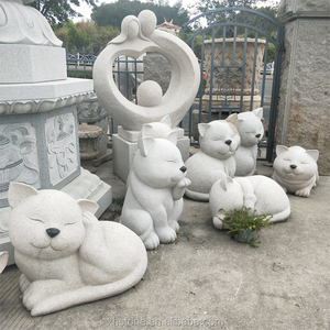 Statue de <span class=keywords><strong>chat</strong></span> porte-bonheur double <span class=keywords><strong>en</strong></span> <span class=keywords><strong>pierre</strong></span> de granit, sculpture de figurine d'animal de compagnie de dessin animé de grande taille <span class=keywords><strong>pour</strong></span> la décoration de <span class=keywords><strong>jardin</strong></span> japonais <span class=keywords><strong>en</strong></span> plein air - Product Image 5