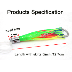 Metall Troll ing Köder Großwild Angeln <span class=keywords><strong>Marlin</strong></span> Thunfisch Troll ing Köder für Wahoo Salzwasser Metall Troll ing Köder Kopf - Product Image 4