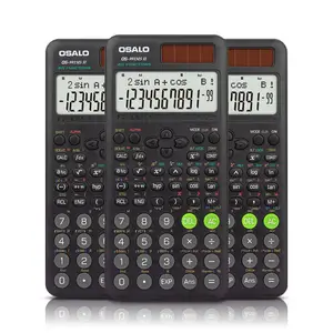 Alat tulis sekolah kualitas tinggi tampilan LCD 10 + 2 Digit kalkulator ilmiah kustom untuk siswa kalkuladora Cientifica