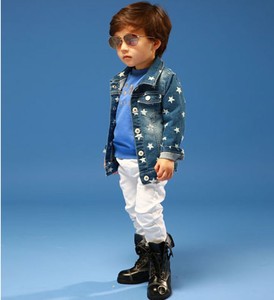 Wholesale Custom Kids Coats <b>Denim</b> Children's Jeans Coat - Product Image 2