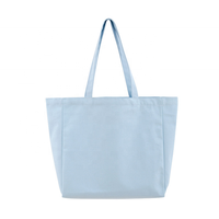 Bolso de compras de lona de algodón reutilizable de color sólido liso con parte inferior y lados, bolso de lona personalizado con logotipo personalizado