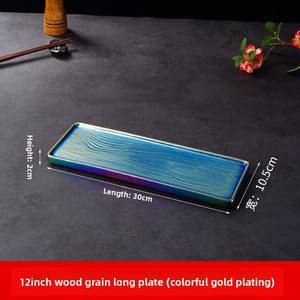 Assiette rectangulaire japonaise rétro de luxe légère pour <span class=keywords><strong>sushi</strong></span>/yakitori, en céramique, vaisselle de table - Product Image 6