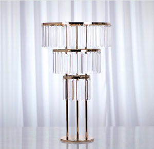 Nouveau design, support à <span class=keywords><strong>fleurs</strong></span> en métal doré et acrylique, moderne, durable, créatif, pour l'intérieur, facile à assembler, forme personnalisable pour mariage - Product Image 1