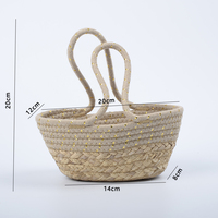 Sac portable tissé à la mode, design multicolore avec poignée