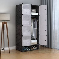 Armoire portable en plastique pour enfants, type cube, à assembler
