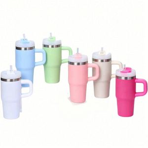 Gobelet isotherme en acier inoxydable sans BPA de 400 ml pour enfants, avec paille, personnalisable, portable, double usage chaud/froid - Product Image 1