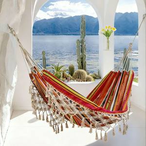<span class=keywords><strong>Hamaca</strong></span> de Lona de Poliéster <span class=keywords><strong>Plegable</strong></span> con Borlas, Diseño Nuevo, <span class=keywords><strong>Hamaca</strong></span> Doble para Acampar al Aire Libre, Columpio para <span class=keywords><strong>Balcón</strong></span>, <span class=keywords><strong>Hamaca</strong></span> Colgante - Product Image 2