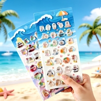 Pegatinas 3D Personalizadas, Lindas y Mini, de PVC, Impermeables, Ecológicas, Decorativas para Carcasas de Teléfono, Agendas, Cuadernos, Álbumes de Recortes, Dibujos Animados