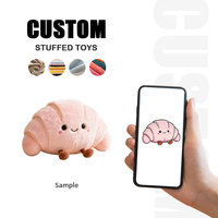 Collection de jouets en peluche en coton personnalisés, thème dessert, peluche en forme de pain, peluche alimentaire avec rembourrage en coton PP