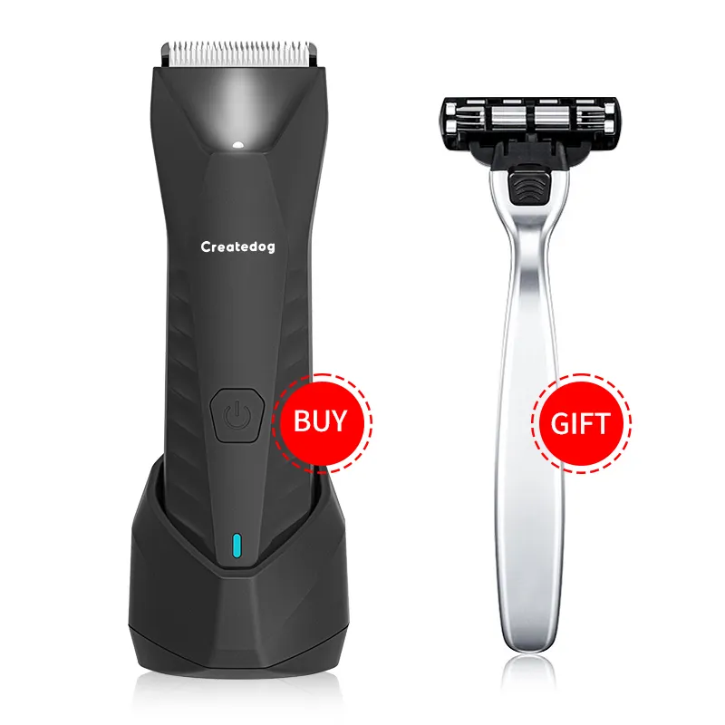 Personal Cordless Waterproof Groin Hair Trimmer beard trimming Safety Electric Mens Body Hair Trimmer Cut Shaving Machine